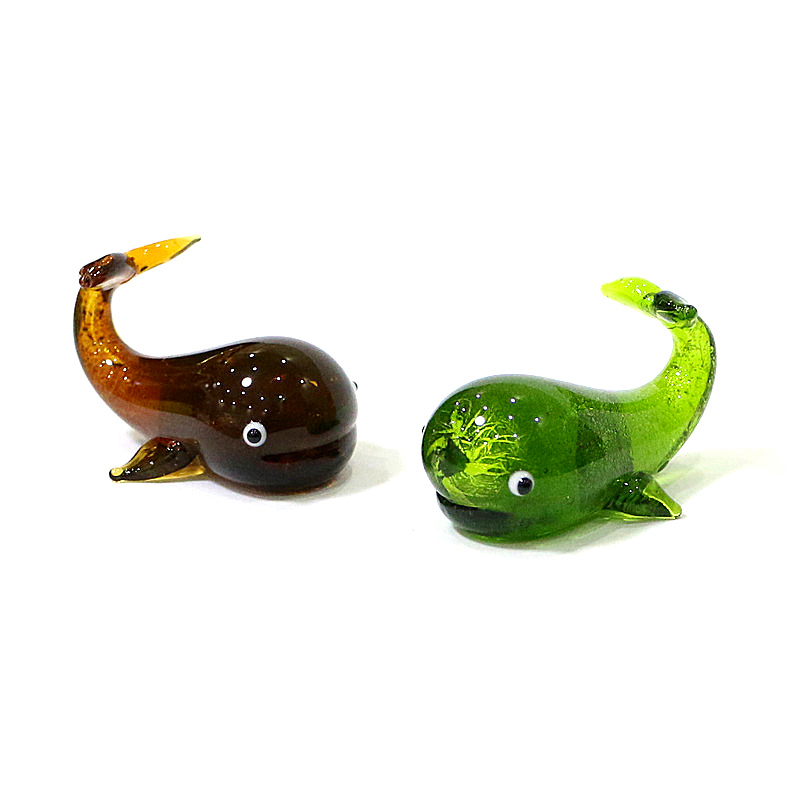 Aquarium And Marine - Murano vetro balena in miniatura figurina