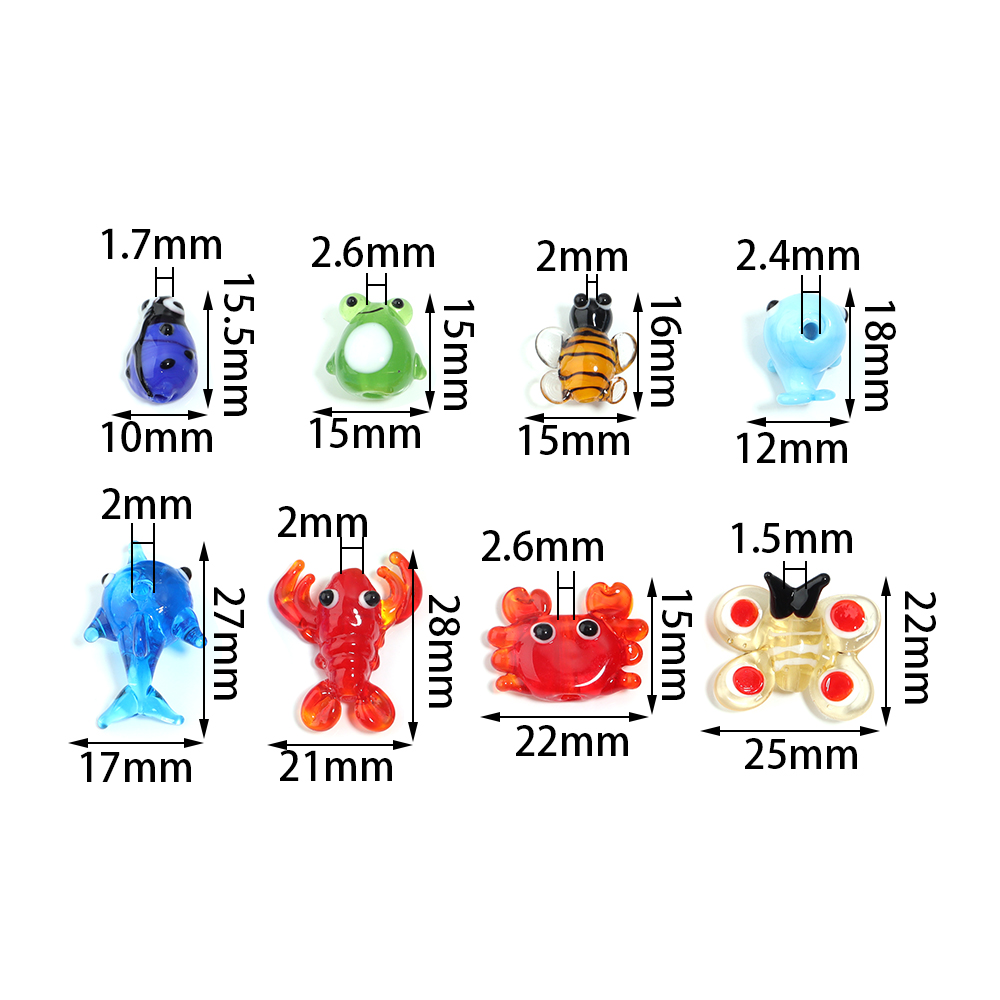 2 pz ciondolo in vetro animale - Aquarium And Marine recensione e prezzo